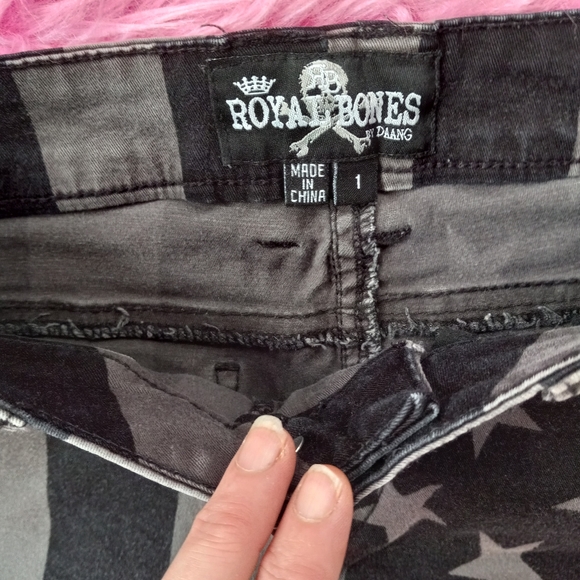 Tripp NYC Y2k split-personality star&striped grey&black Skinny jeans-  SOLD - Picture 12 of 12